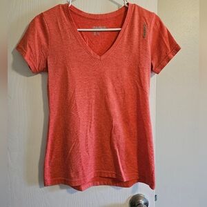 Reebok Women's Coral/Orange V-Neck Workout Tee